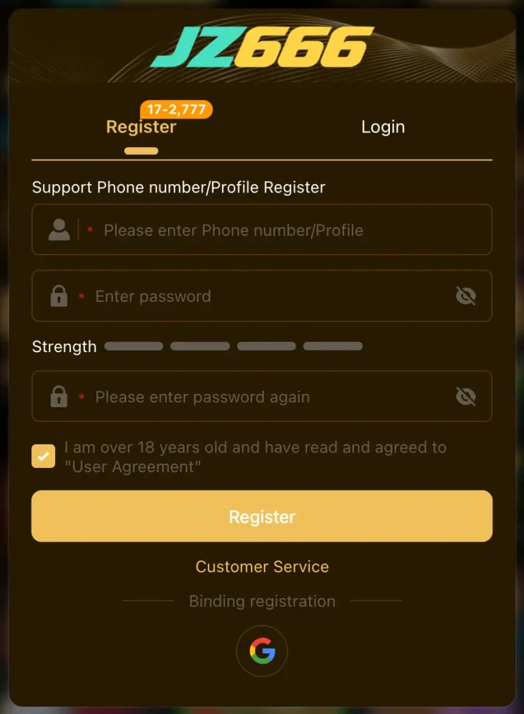 jz666 register